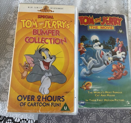 Tom and jerry vhs bumper - vhs, set